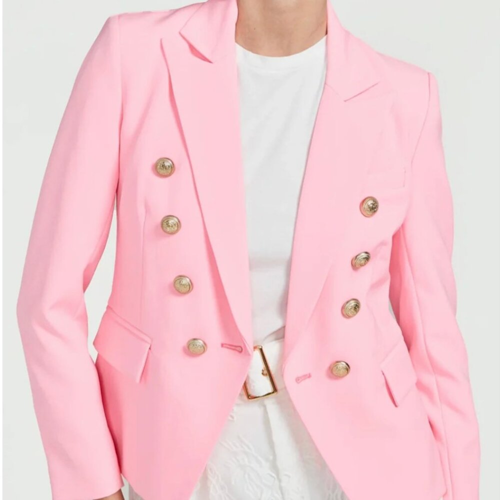 Generation Love Delilah Crepe Blazer in Cotton Candy Pink